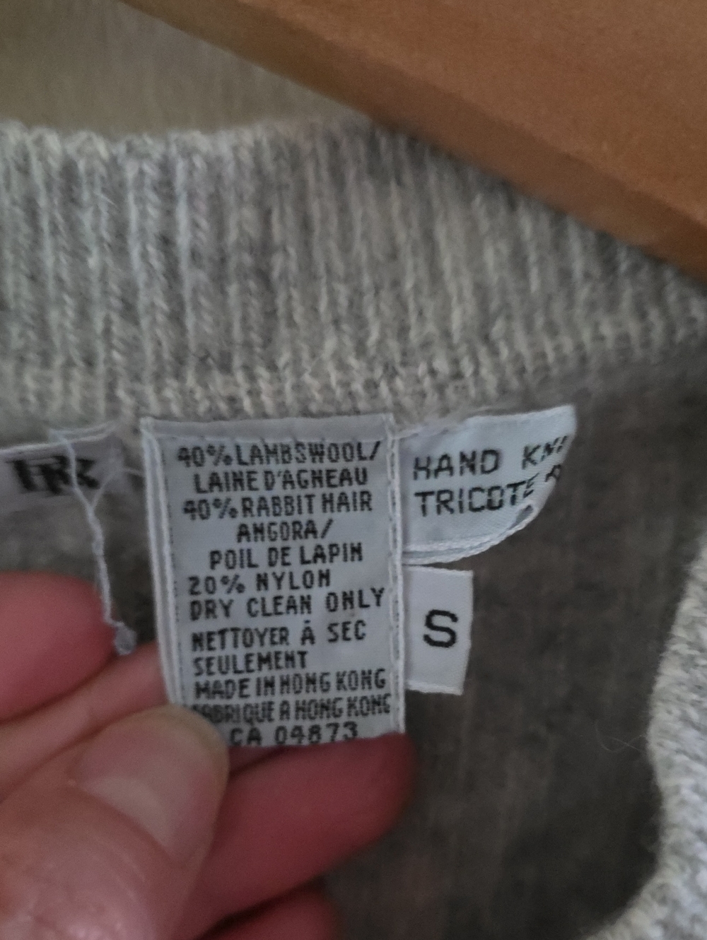 Vintage RINO ROSSI Knit Lambswool & Rabbit Hair Angora Puff Sleeve Cardi - S - Picture 4 of 14